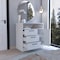 Tuhome Omaha Dresser Multi-Storage Compact Unit with Spacious 3 Drawers and Cabinet-White CLB9090 - alternate 5
